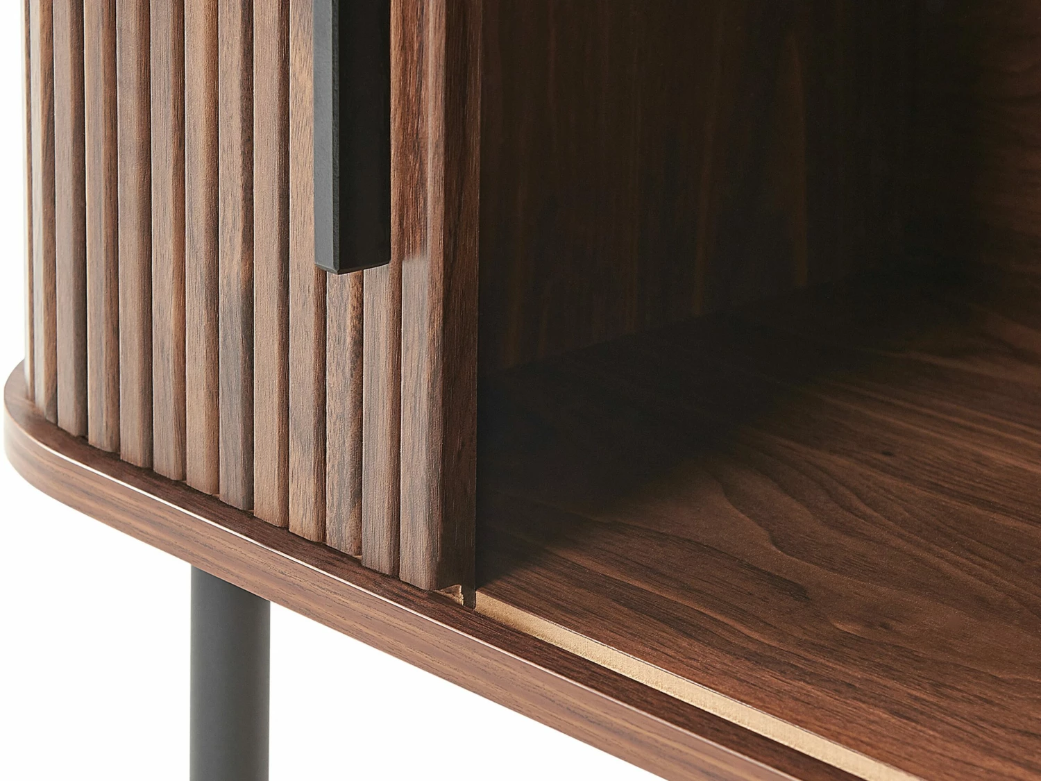 TV-Möbel Dunkler Holzfarbton / Schwarz JOSE – Bild 10