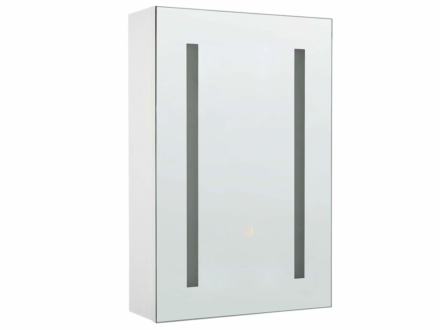 Bad Spiegelschrank Weiß / Silber Mit LED-Beleuchtung 40 X 60 Cm CAMERON