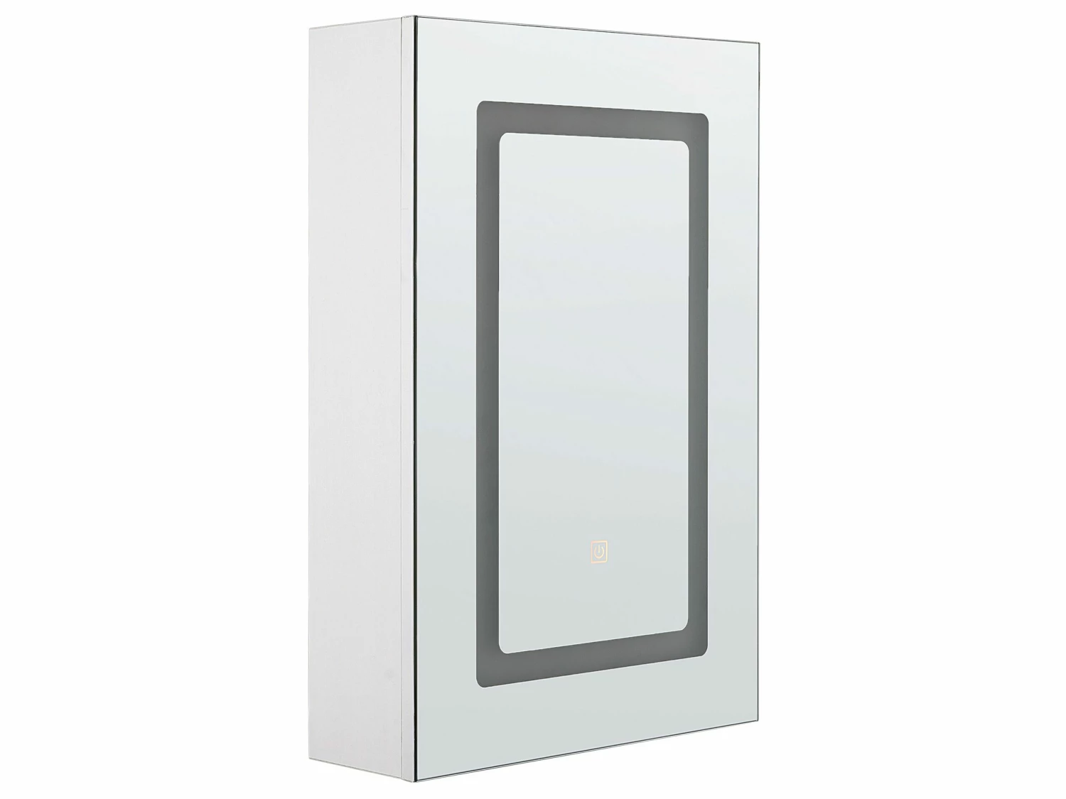 Bad Spiegelschrank Weiß / Silber Mit LED-Beleuchtung 40 X 60 Cm CONDOR