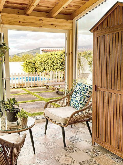 Gartenschrank Akazienholz Braun 200 X 100 Cm SAVOCA – Bild 3