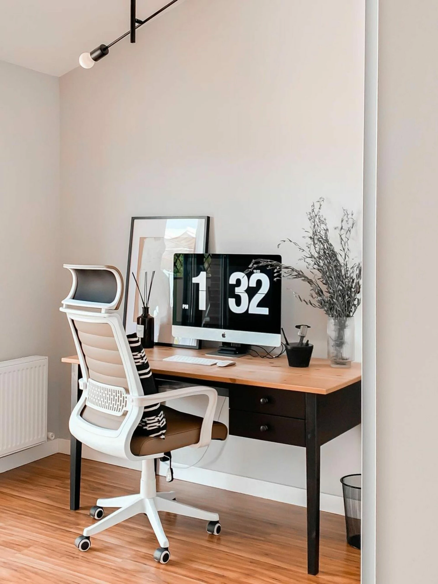 Bürostuhl Hellbraun / Weiß Höhenverstellbar LEADER – Bild 3