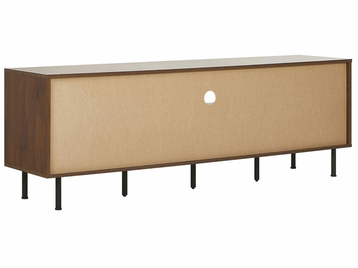 TV-Möbel Grau / Dunkler Holzfarbton 160 X 40 X 56 Cm PALMER – Bild 6