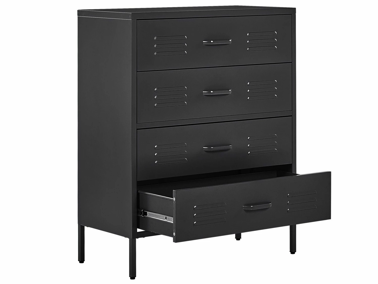 Kommode Schwarz 4 Schubladen ENAGO – Bild 5