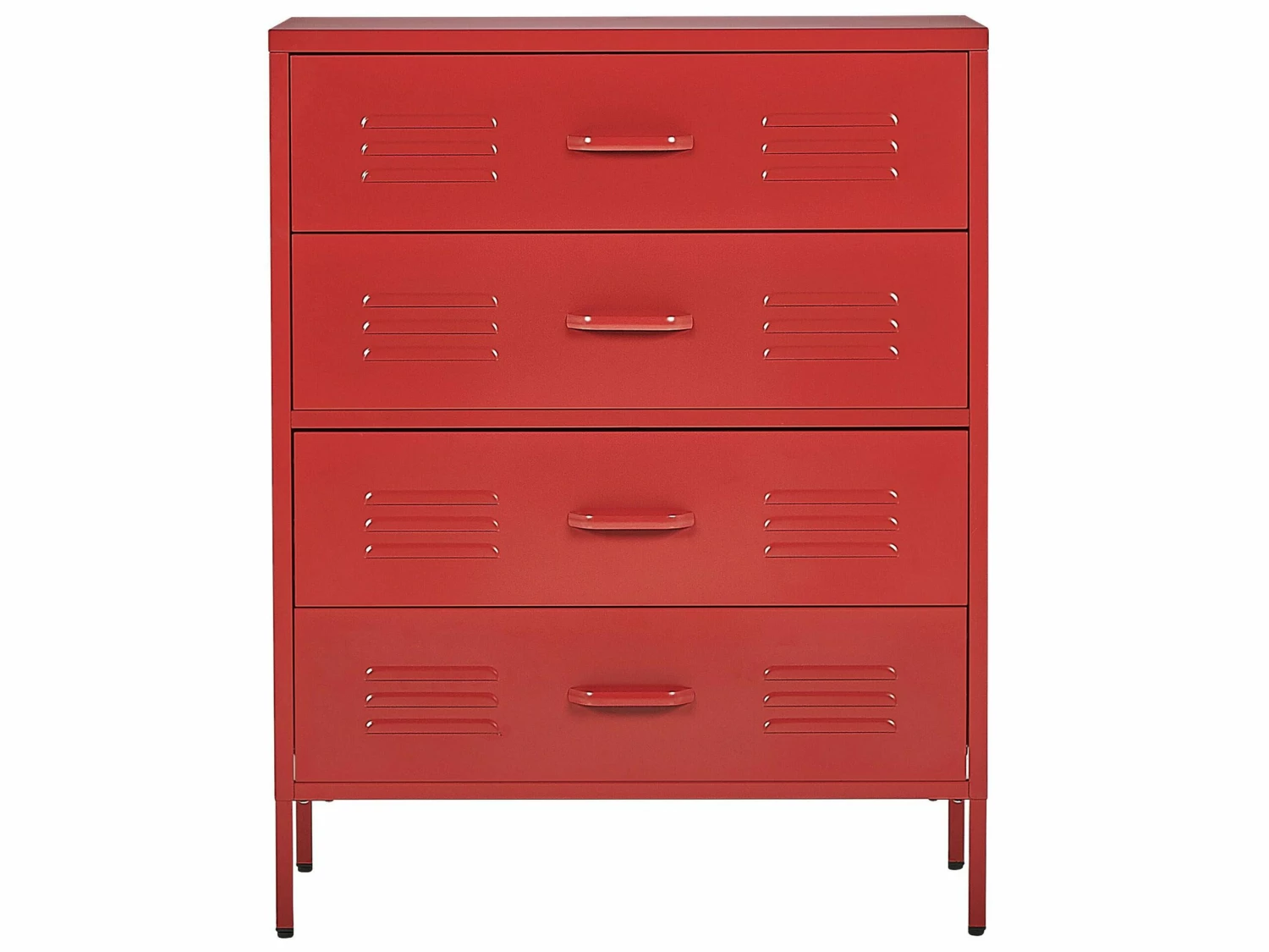 Kommode Rot 4 Schubladen ENAGO – Bild 5