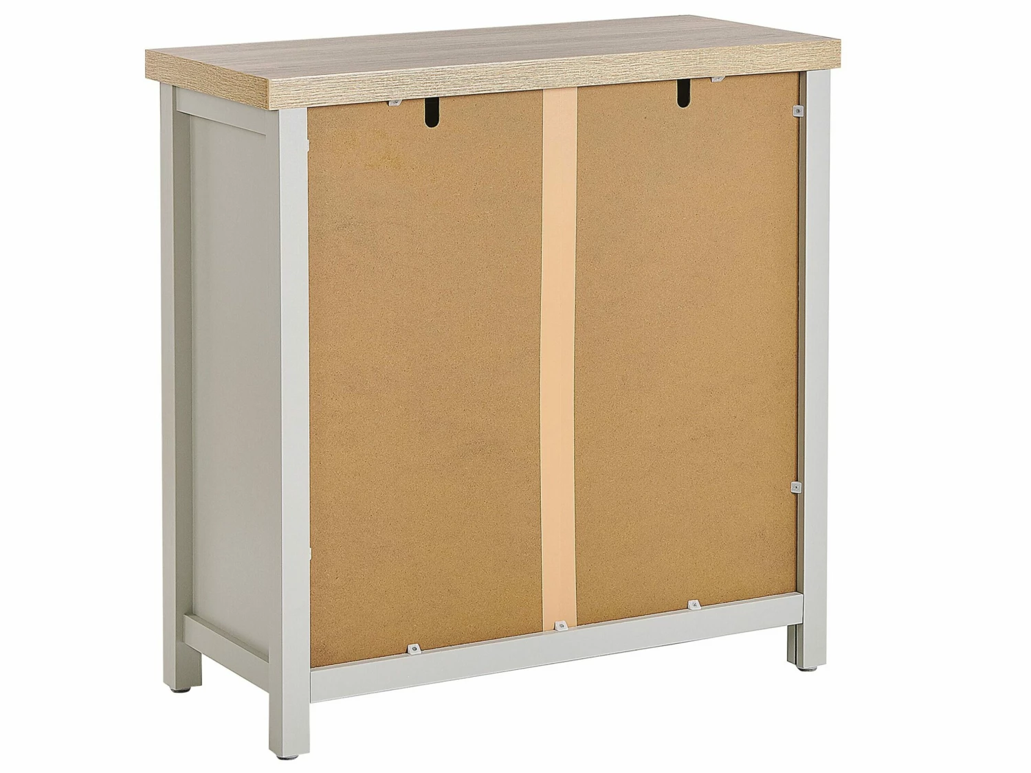 Sideboard Grau / Heller Holzfarbton 2 Schubladen Schrank CLIO – Bild 7