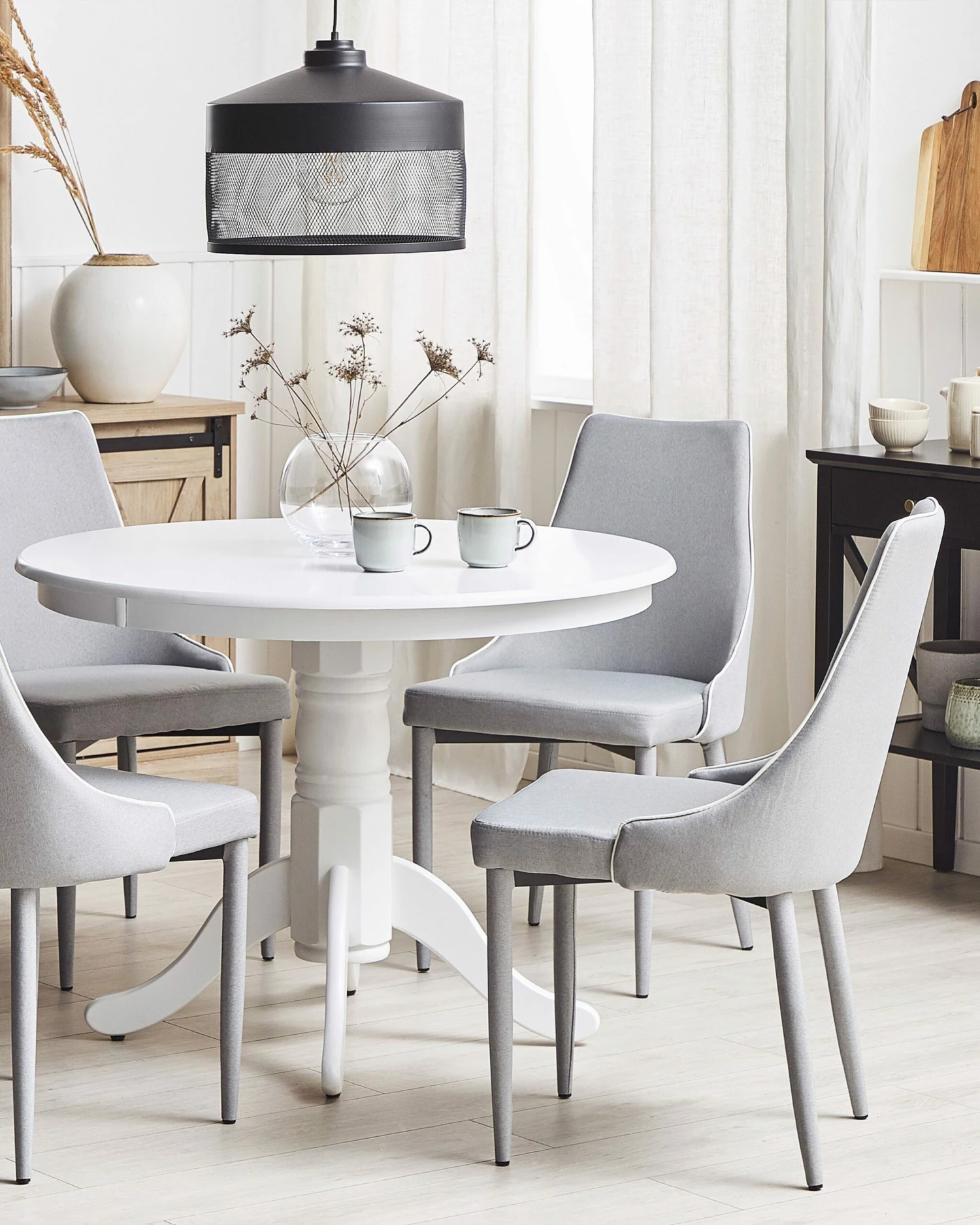 Esszimmerstuhl Polsterbezug Grau 2er Set CAMINO – Bild 2