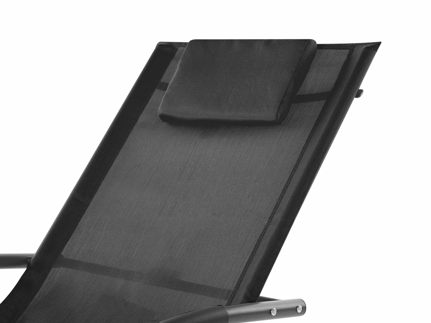 Gartenliege Stahl Textilbespannung Schwarz Schaukelfunktion CARANO II – Bild 6