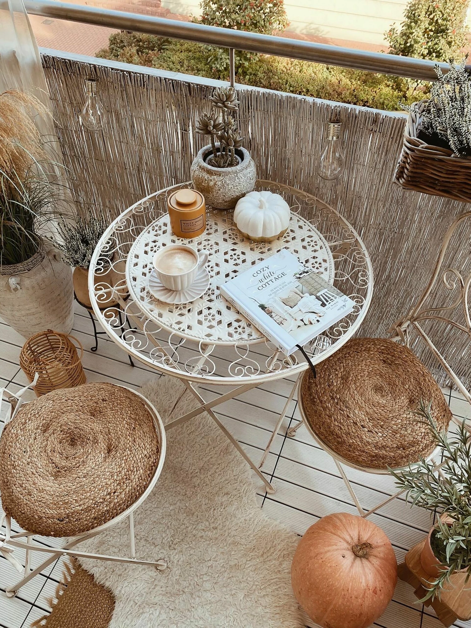 Balkonset Beige 2 Stühle Klapptisch Metall TRIESTE – Bild 9