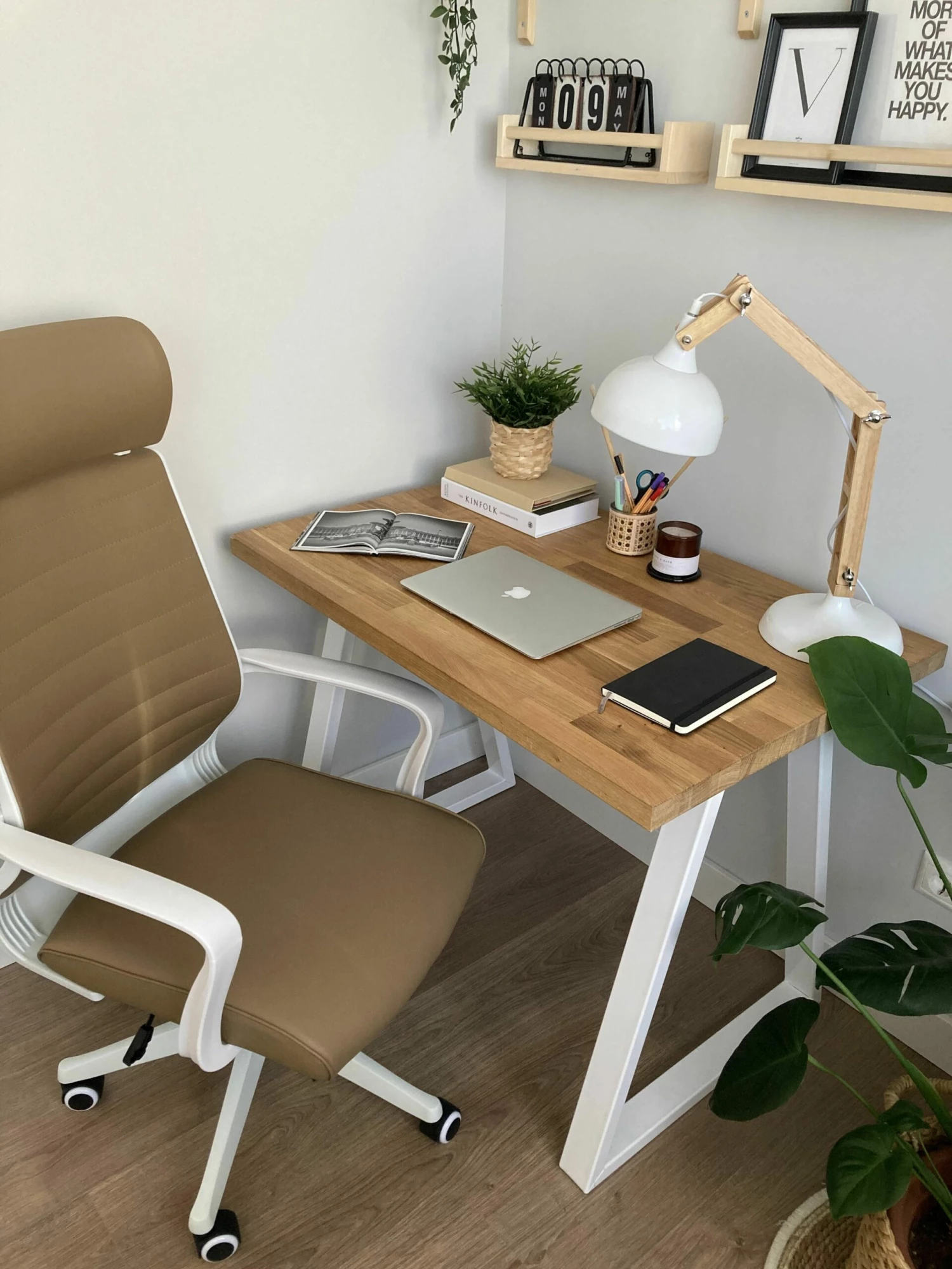 Bürostuhl Hellbraun / Weiß Höhenverstellbar LEADER – Bild 7