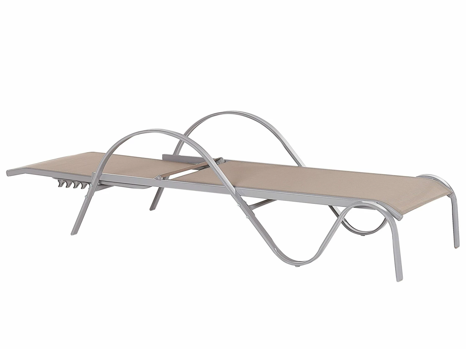 Gartenliege Textilbespannung Hellbraun PROCIDA – Bild 5
