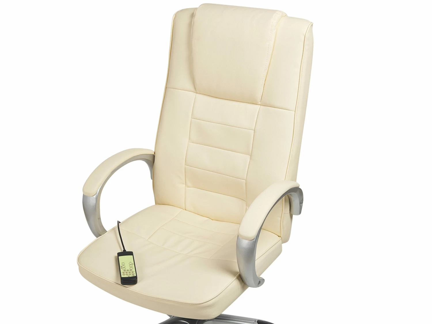 Bürostuhl Beige Kunstleder Massagefunktion Heizfunktion GRANDEUR II – Bild 9