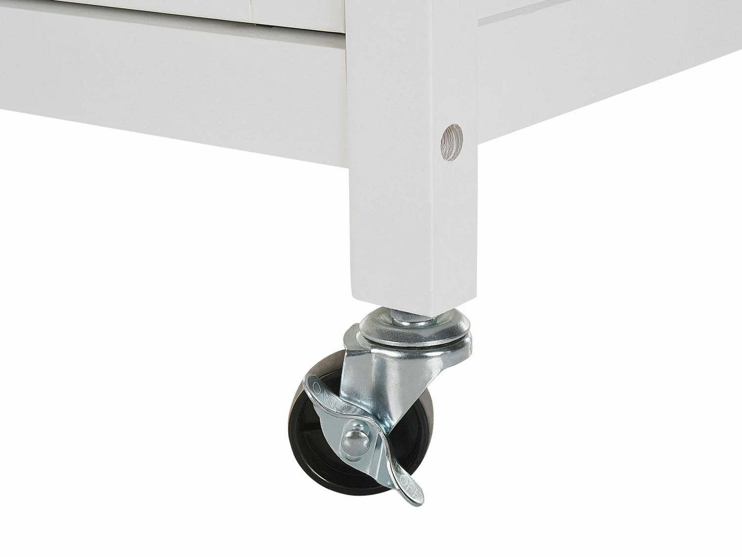 Servierwagen Weiß / Heller Holzfarbton Mit Schublade SIENA – Bild 8