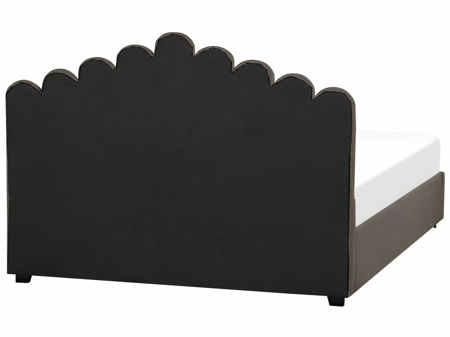 Polsterbett Samtstoff Taupe Mit Bettkasten Hochklappbar Verschiedene Größen VINCENNES – Bild 6