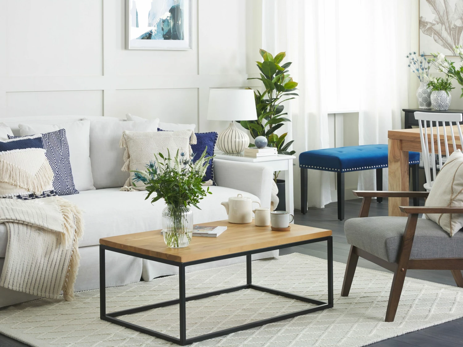 Couchtisch Teakholz Hellbraun Rechteckig 60 X 100 Cm PROVO II – Bild 5