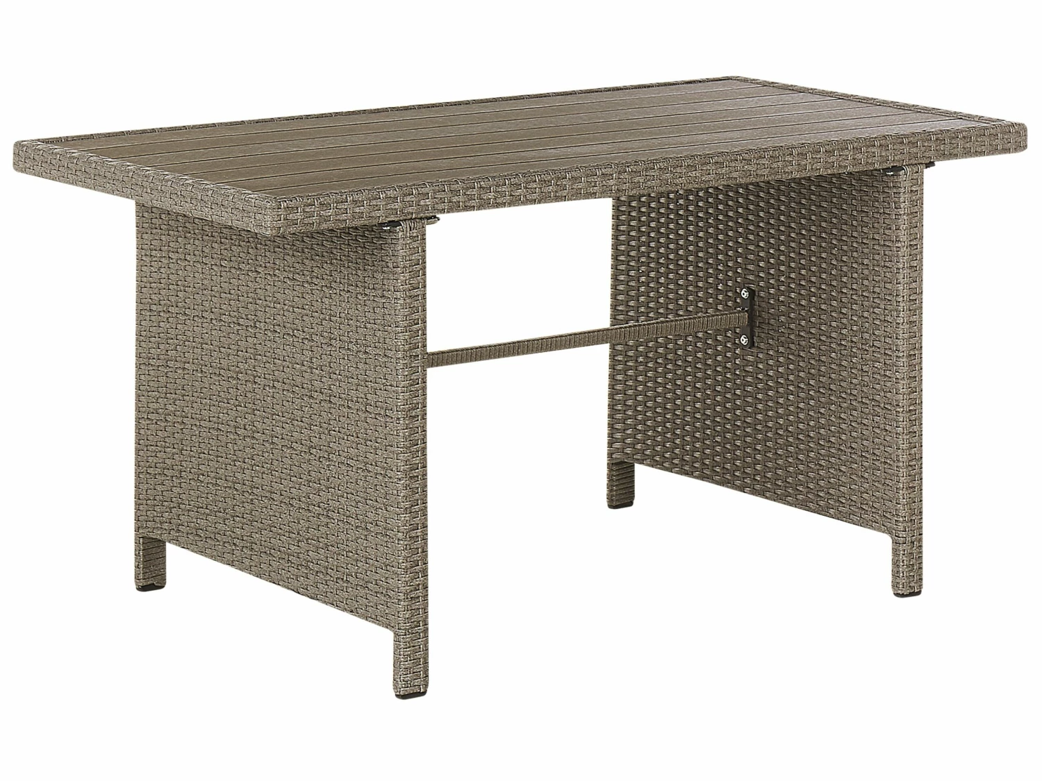 Lounge Set Rattan Taupe 5-Sitzer Auflagen Hellgrau BARDI – Bild 10