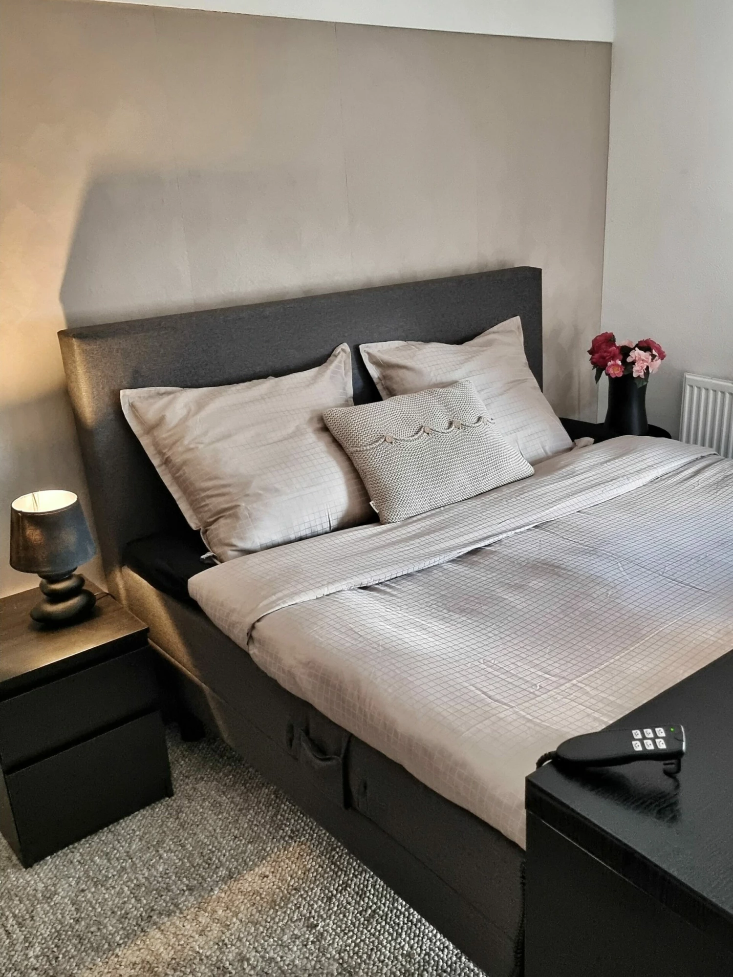 Polsterbett Grau Elektrisch Verstellbar Verschiedene Größen EARL – Bild 3