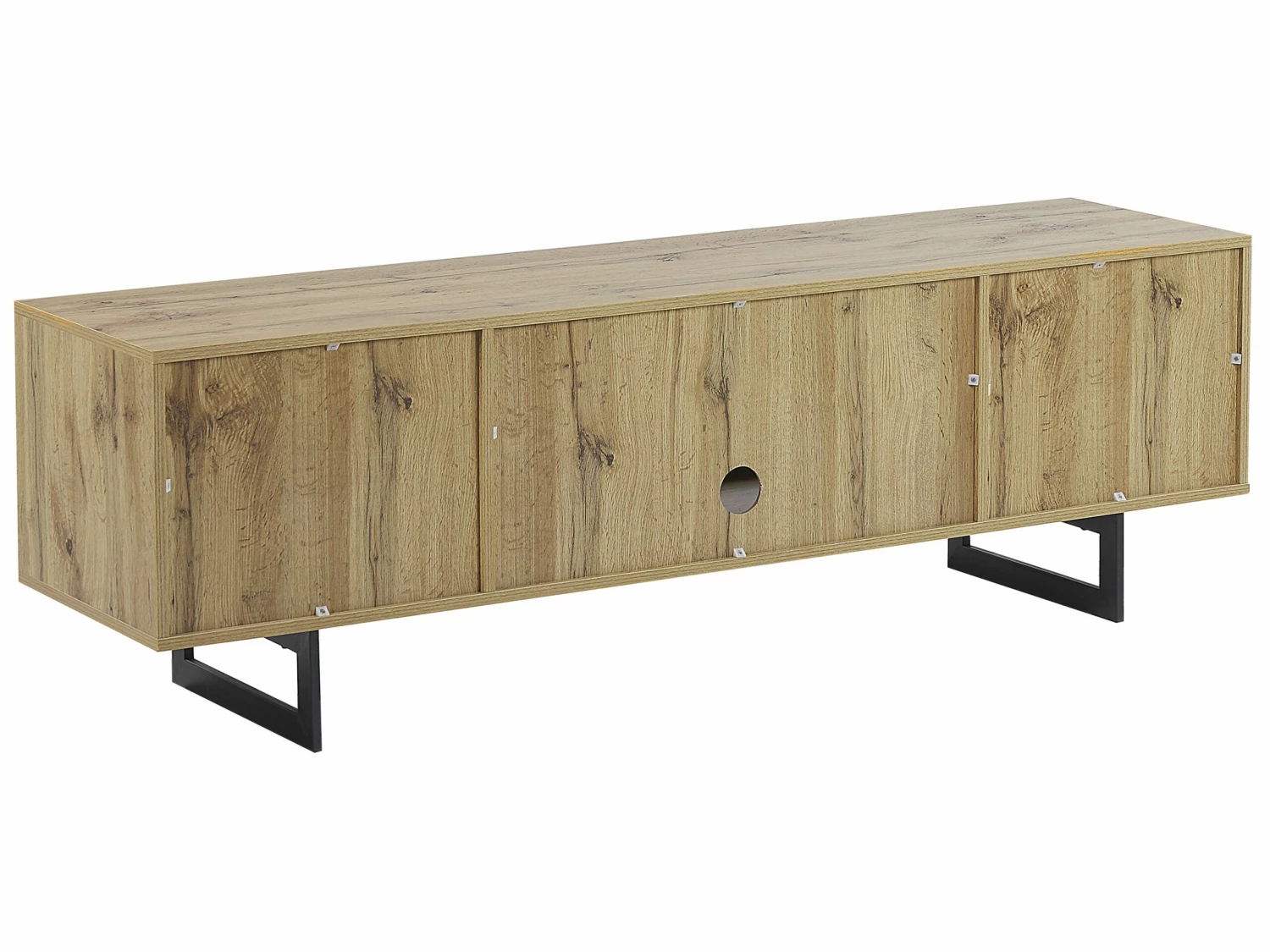 TV-Möbel Heller Holzfarbton / Schwarz 160 X 40 X 50 Cm BOISO – Bild 6