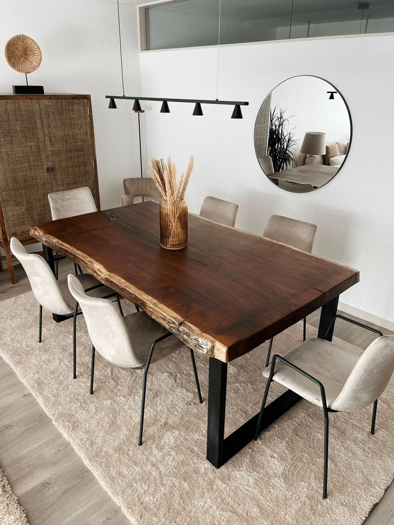 Esszimmerstuhl Samtstoff Grau / Schwarz SANILAC – Bild 4