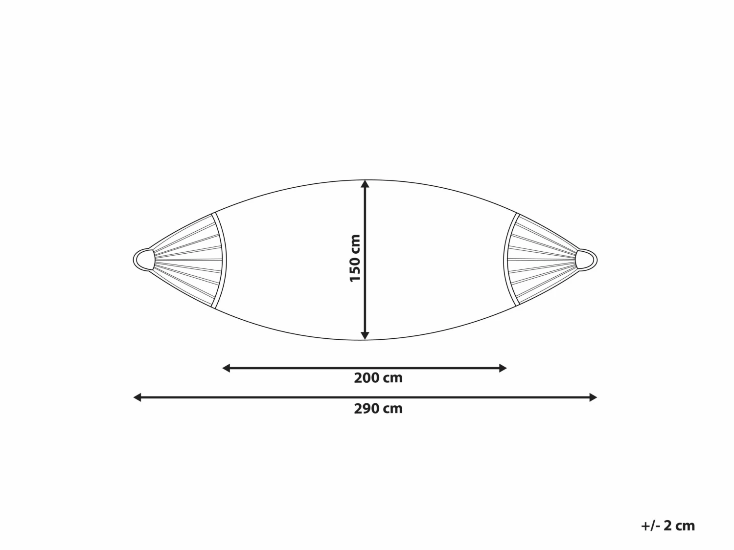 Hängematte Baumwolle Hellgrau ROCCA – Bild 6