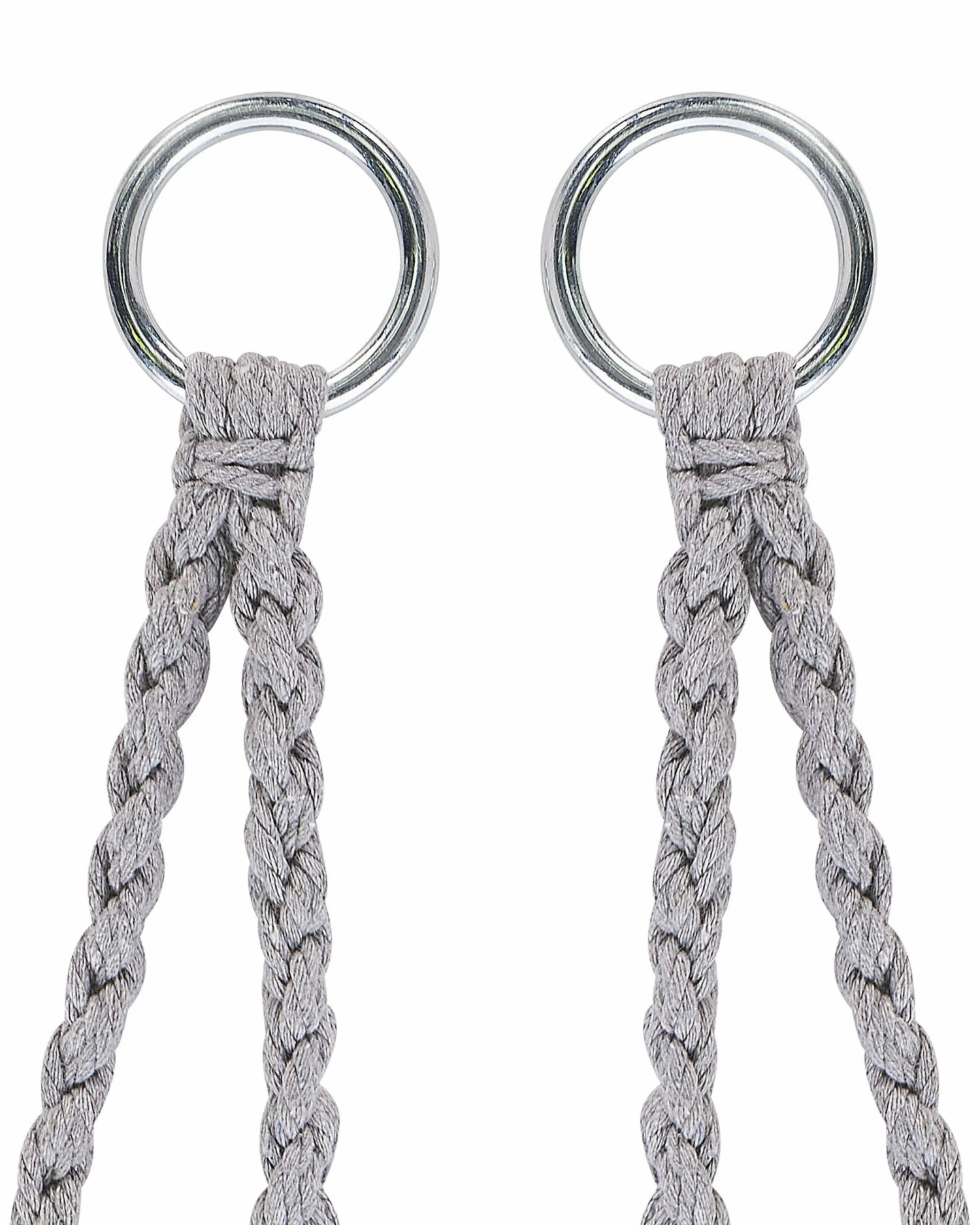 Makramee Hängesessel Baumwolle Grau GABELLA – Bild 7