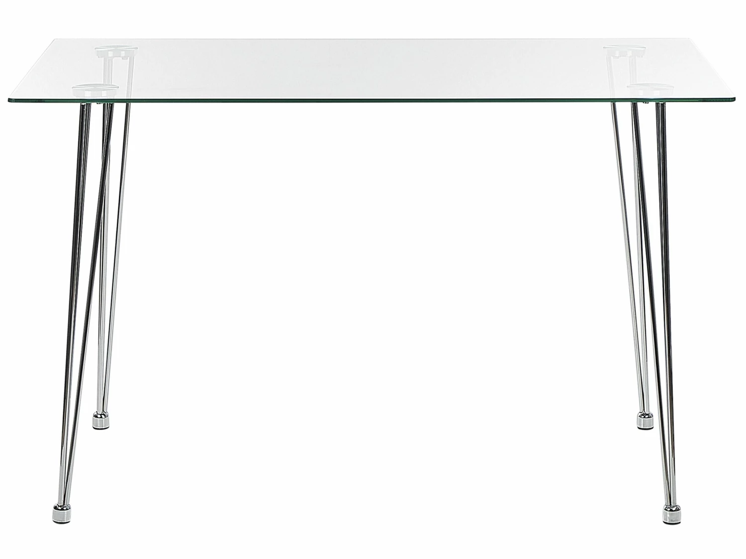 Esstisch Glas Transparent / Silber 120 X 70 Cm WINSTON – Bild 3