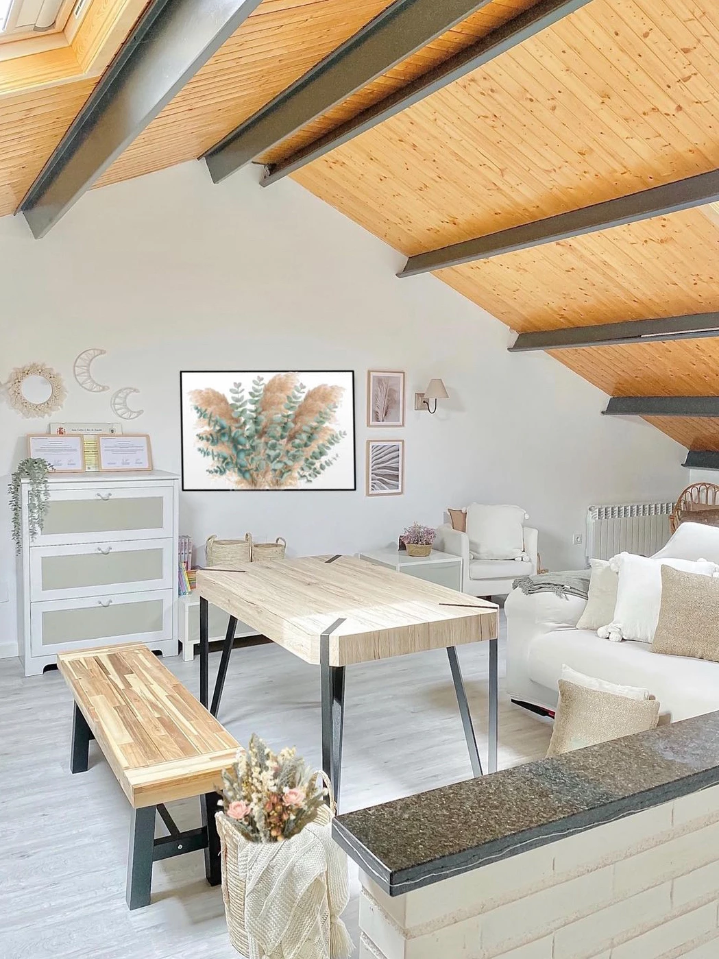 Sitzbank Akazienholz Schwarz / Hellbraun 140 Cm SCANIA – Bild 9