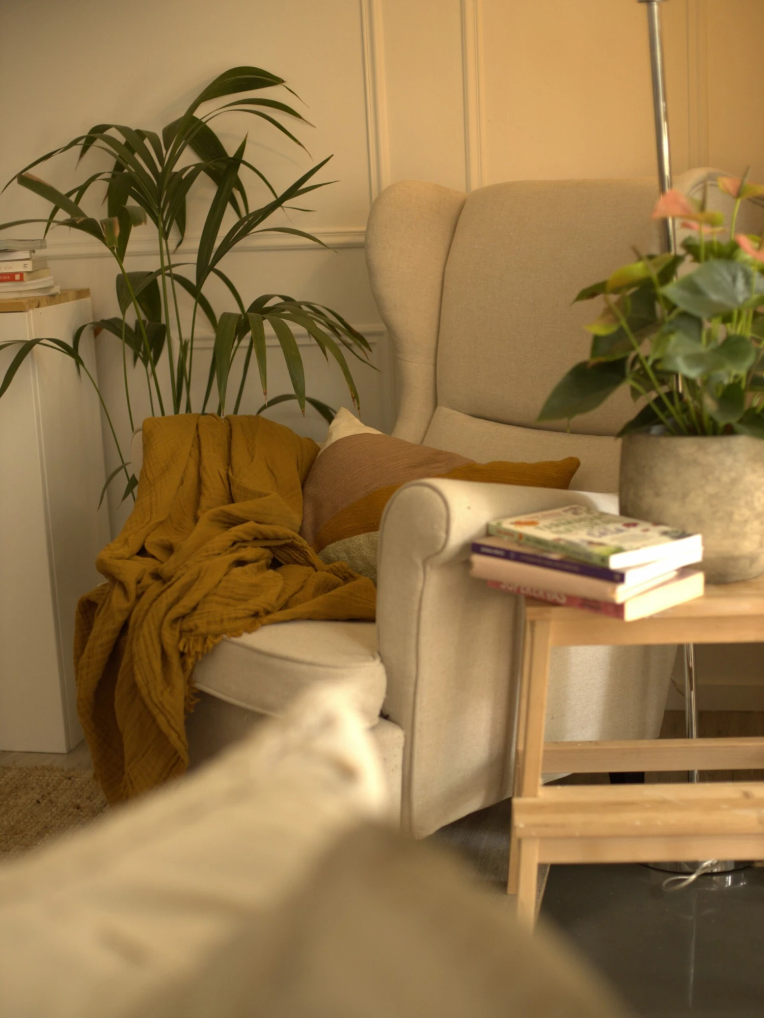 Sessel Polsterbezug Hellbeige ABSON – Bild 7