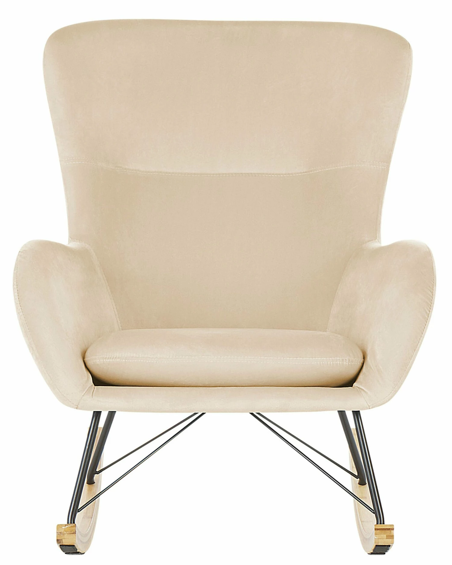 Schaukelsessel Samtstoff Beige ELLAN – Bild 3