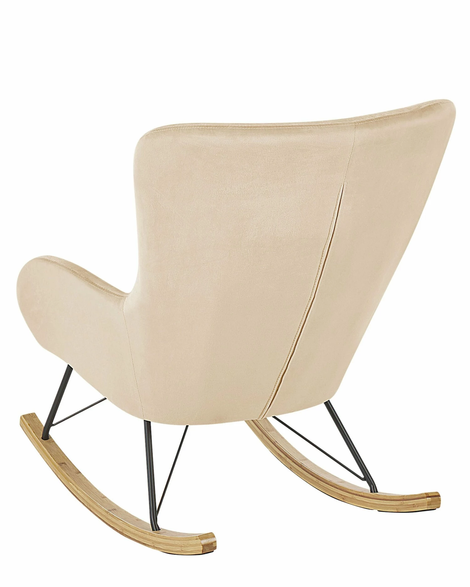 Schaukelsessel Samtstoff Beige ELLAN – Bild 4