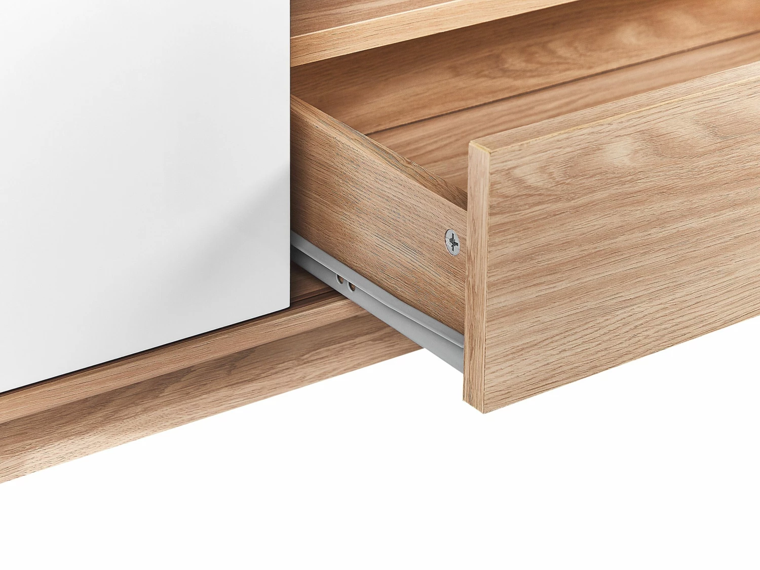 TV-Möbel Heller Holzfarbton / Weiß 149 X 35 X 44 Cm EERIE – Bild 6