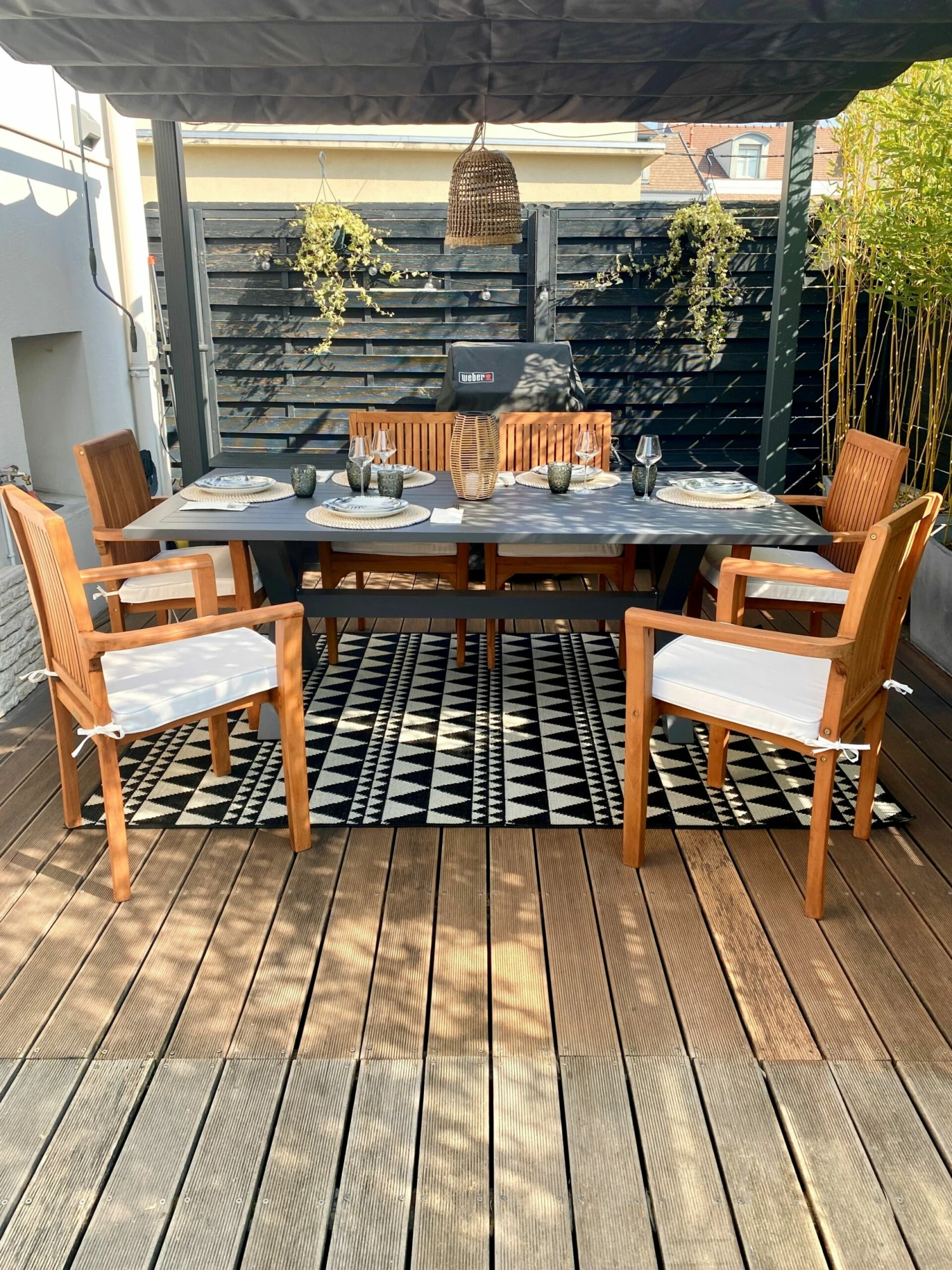 Gartentisch Aluminium Grau 200 X 105 Cm CASCAIS – Bild 3