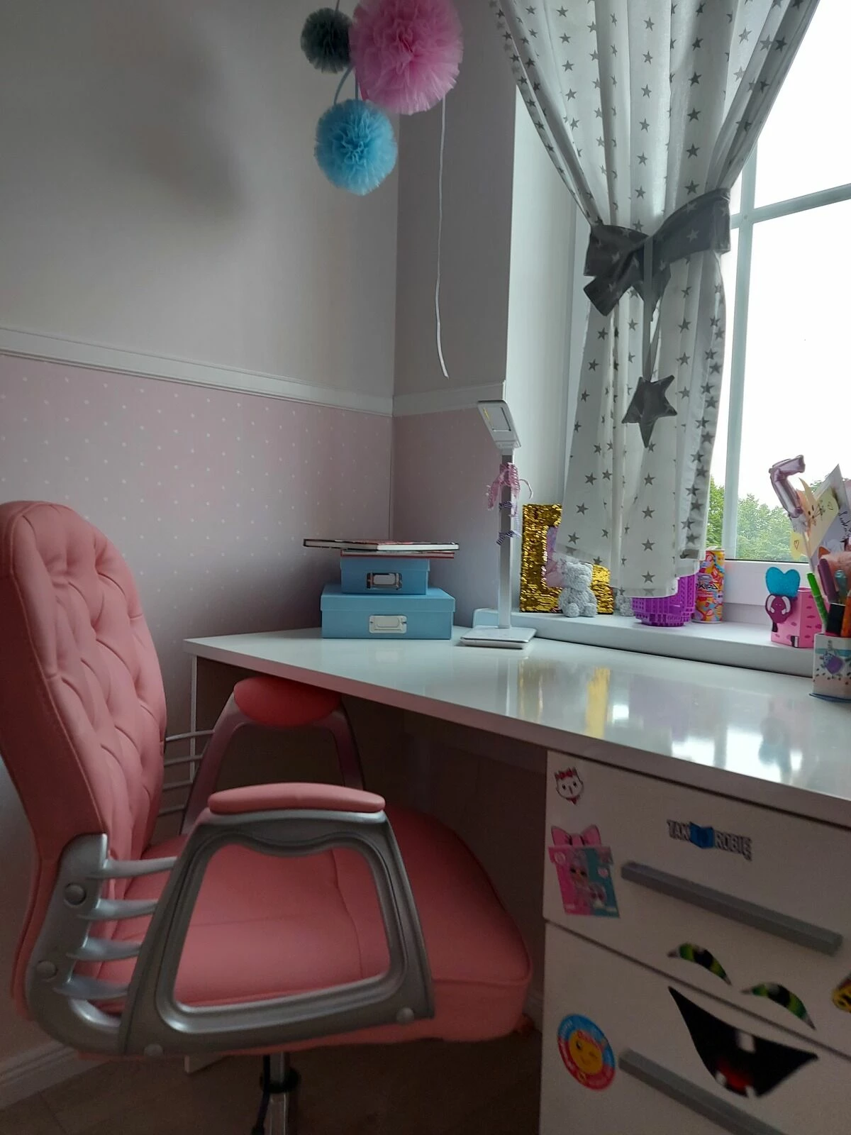 Bürostuhl Kunstleder Rosa PRINCESS – Bild 5