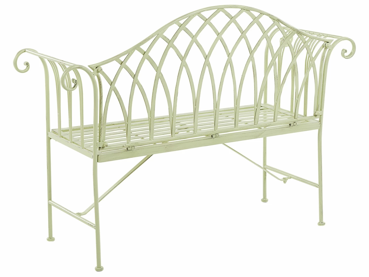 Gartenbank Metall Hellgrün 130 Cm MILAZZO – Bild 4