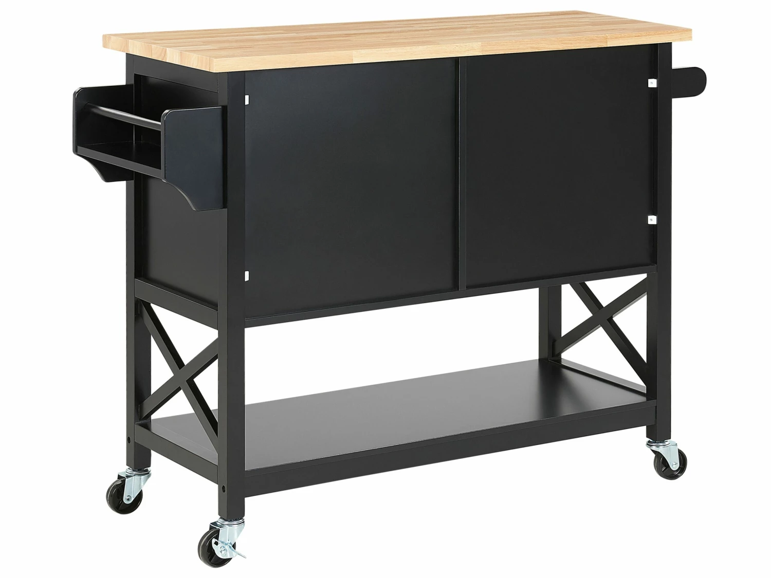 Servierwagen Schwarz / Heller Holzfarbton MELE – Bild 6