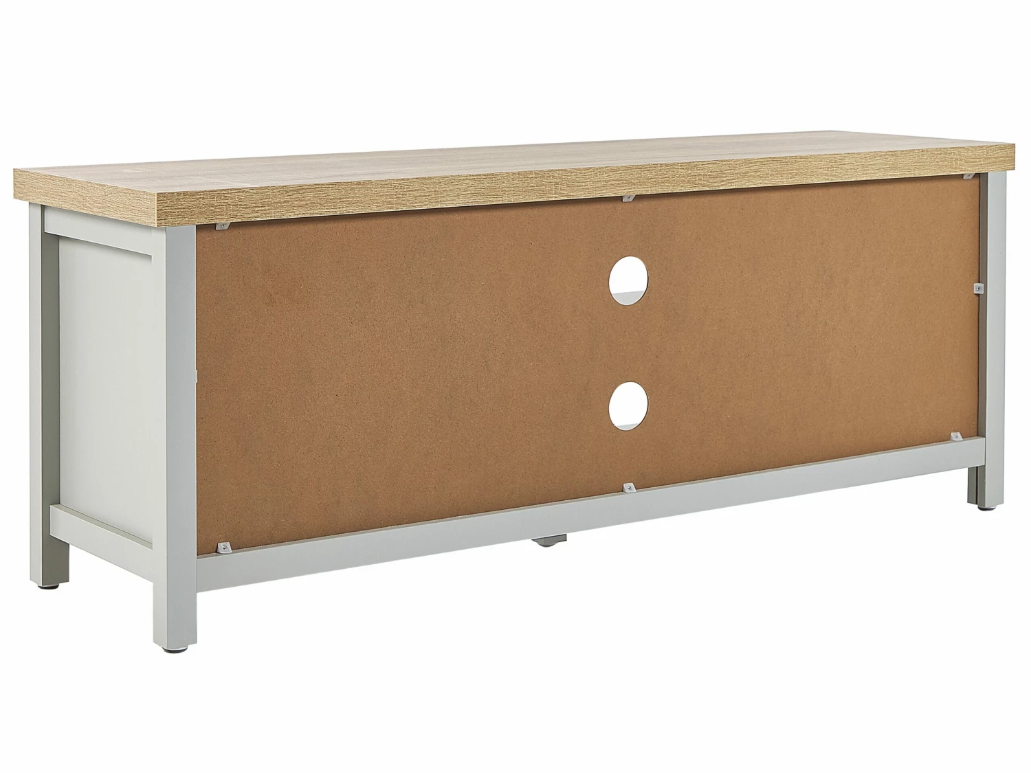 TV-Möbel Grau / Heller Holzfarbton 130 X 39 X 51 Cm HAMP – Bild 6