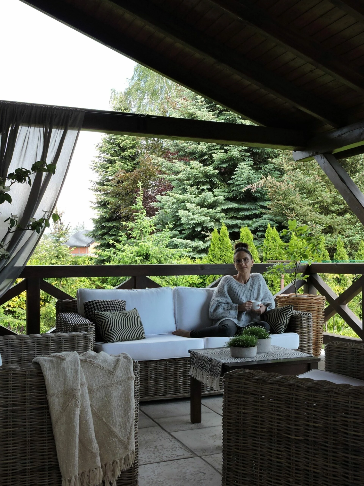 Lounge Set Rattan Natürlich 4-Sitzer ARDEA – Bild 5