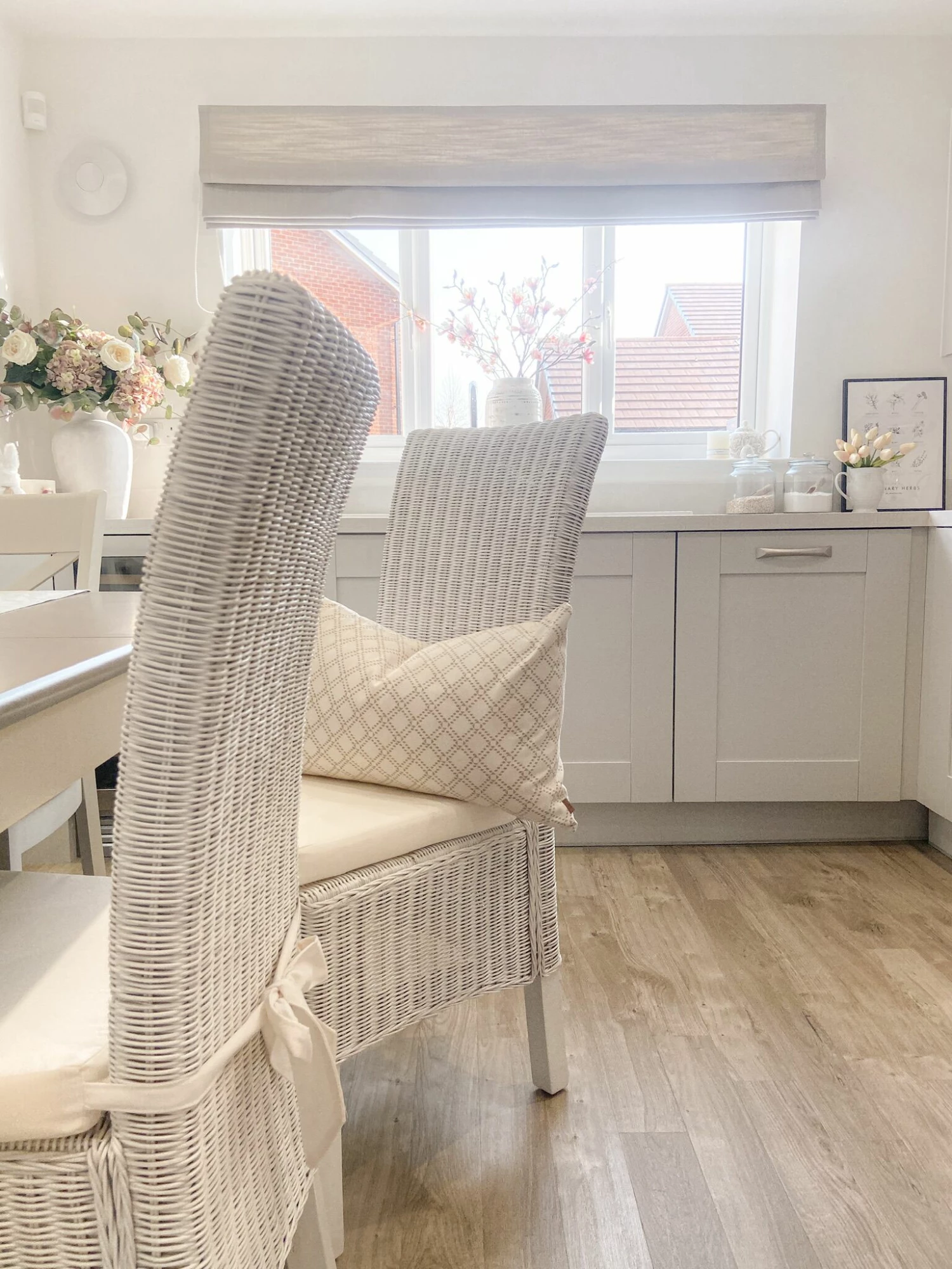 Rattanstuhl Weiß 2er Set ANDES – Bild 3