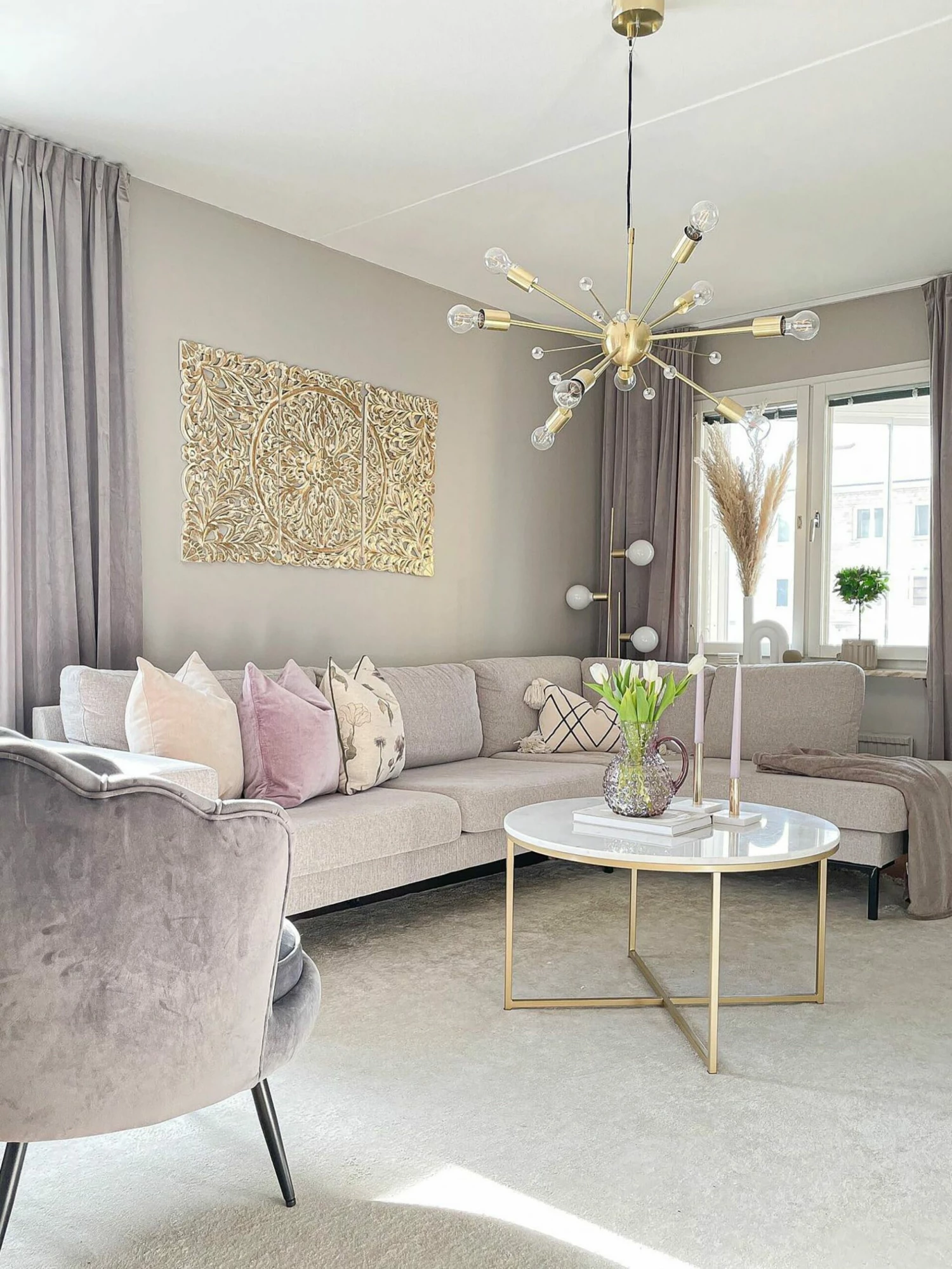 Sessel Samtstoff Grau LOVIKKA – Bild 9