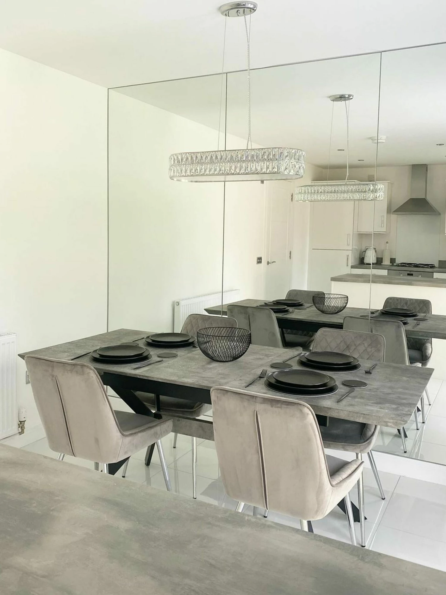 Esstisch Betonoptik / Schwarz 140 / 180 X 80 Cm Ausziehbar BENSON – Bild 3