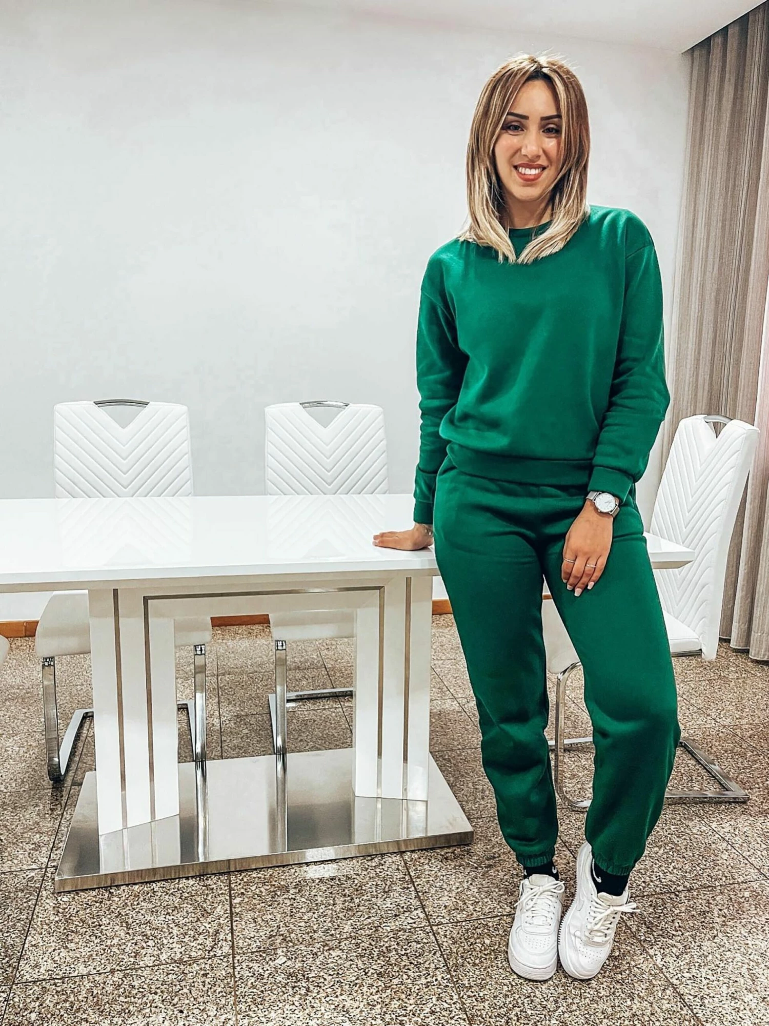 Esszimmertisch Weiß Edelstahl 180 X 90 Cm KALONA – Bild 5