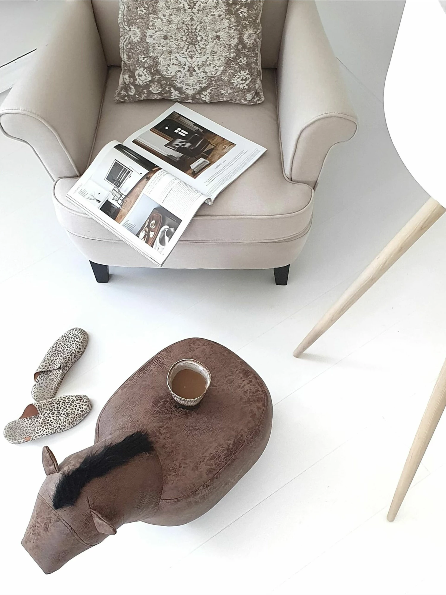 Sessel Polsterbezug Hellbeige ABSON – Bild 9