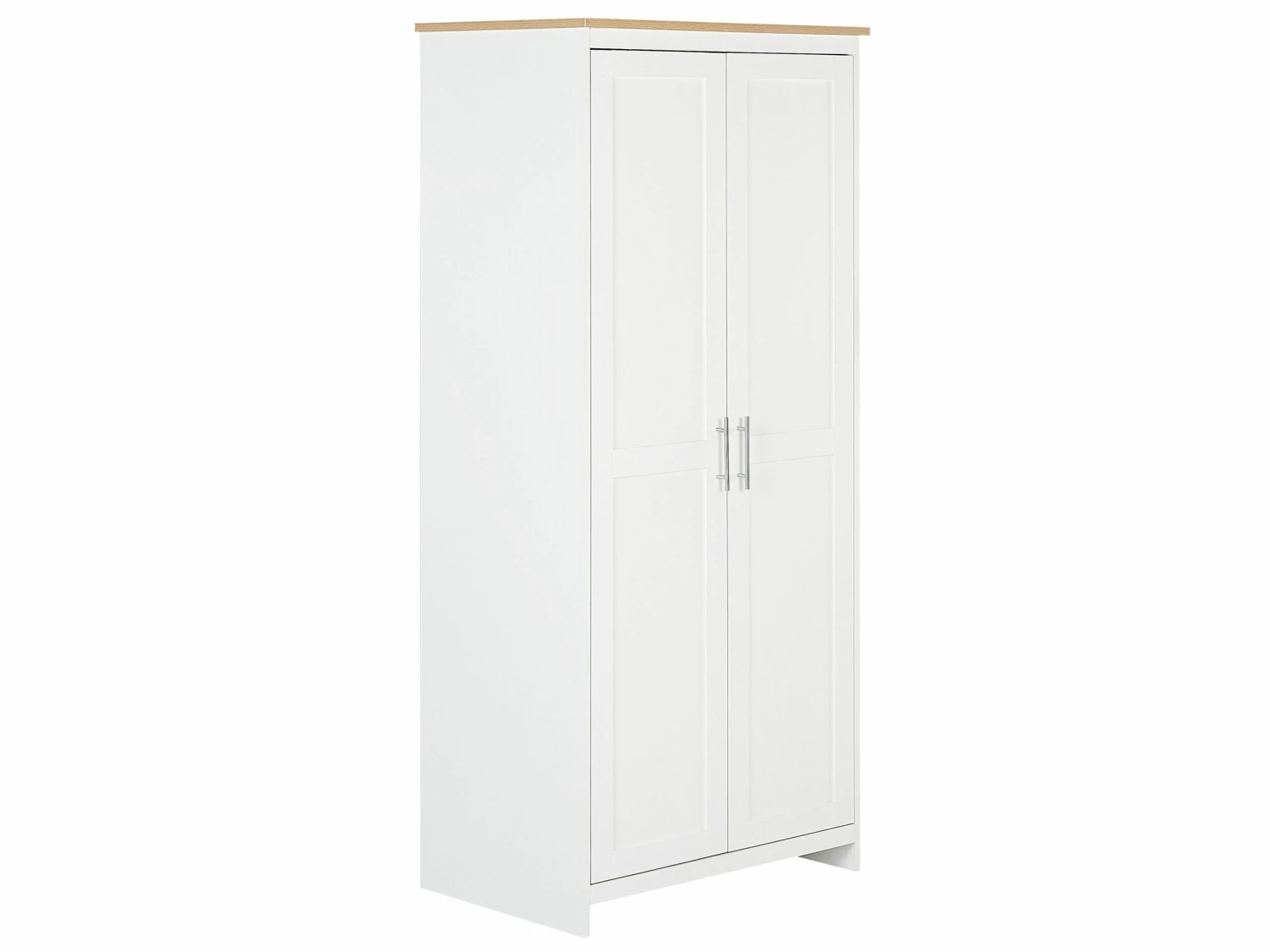 Kleiderschrank Weiß Mit 2 Türen 52 X 79 X 180 Cm SELLIN