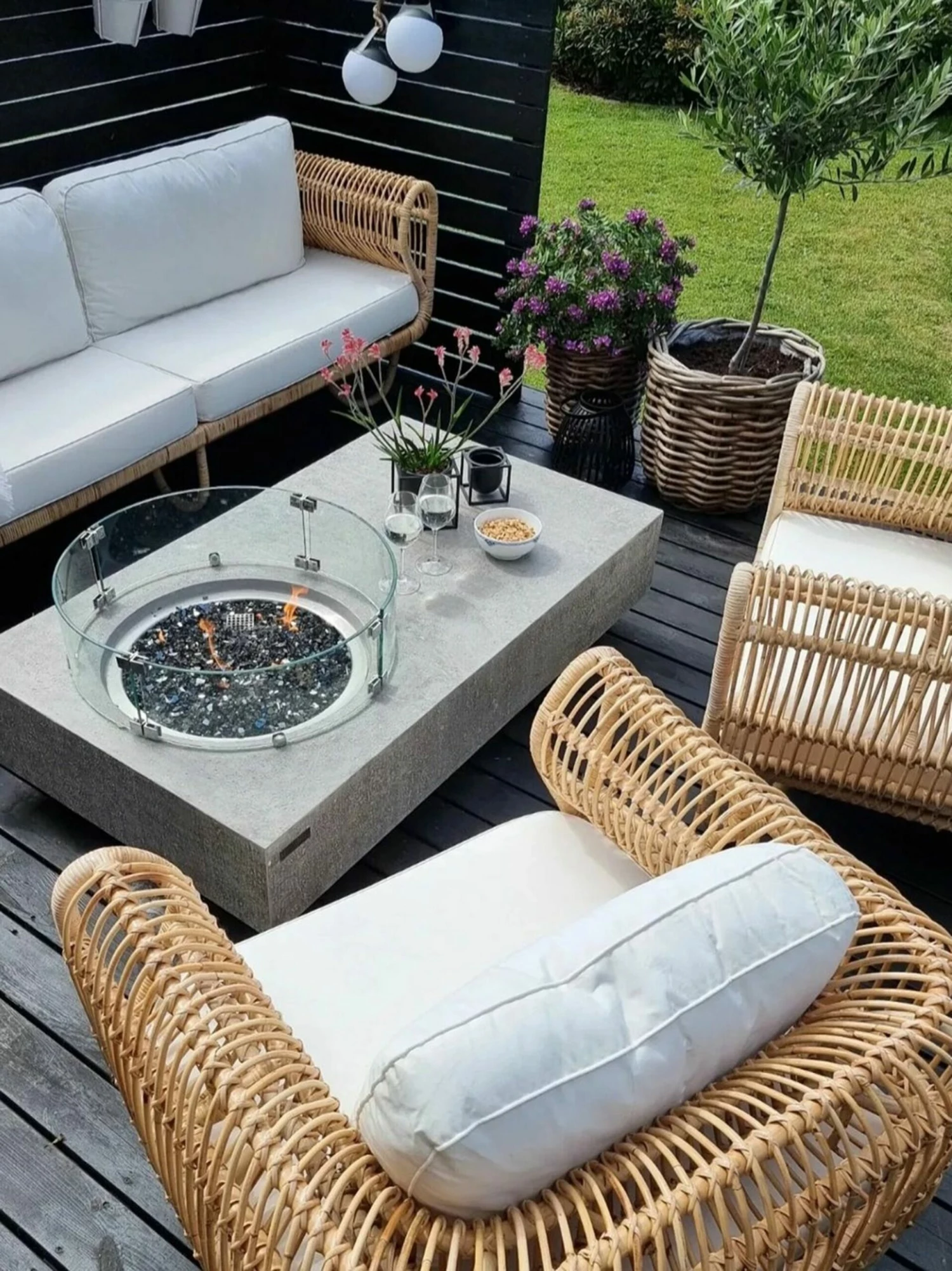 Gartenmöbel Set Rattan Natürlich 4-Sitzer DOLCEDO – Bild 3