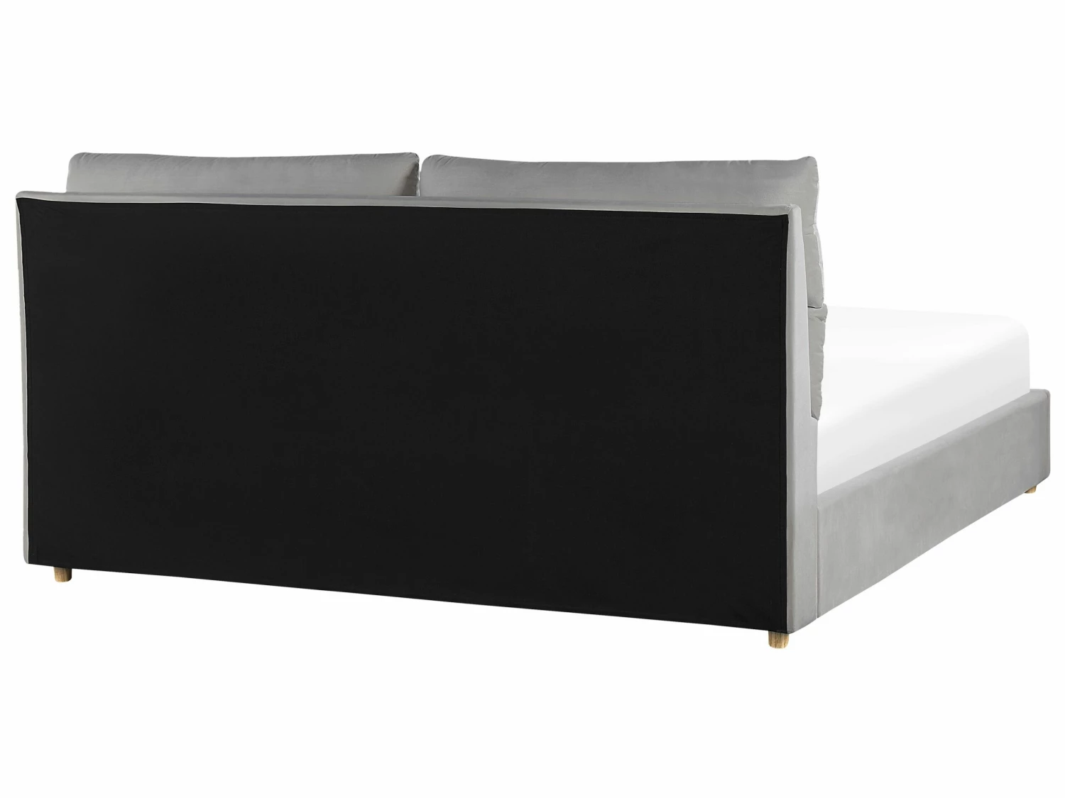 Polsterbett Samtstoff Hellgrau Mit Bettkasten Hochklappbar Verschiedene Größen BATILLY – Bild 5