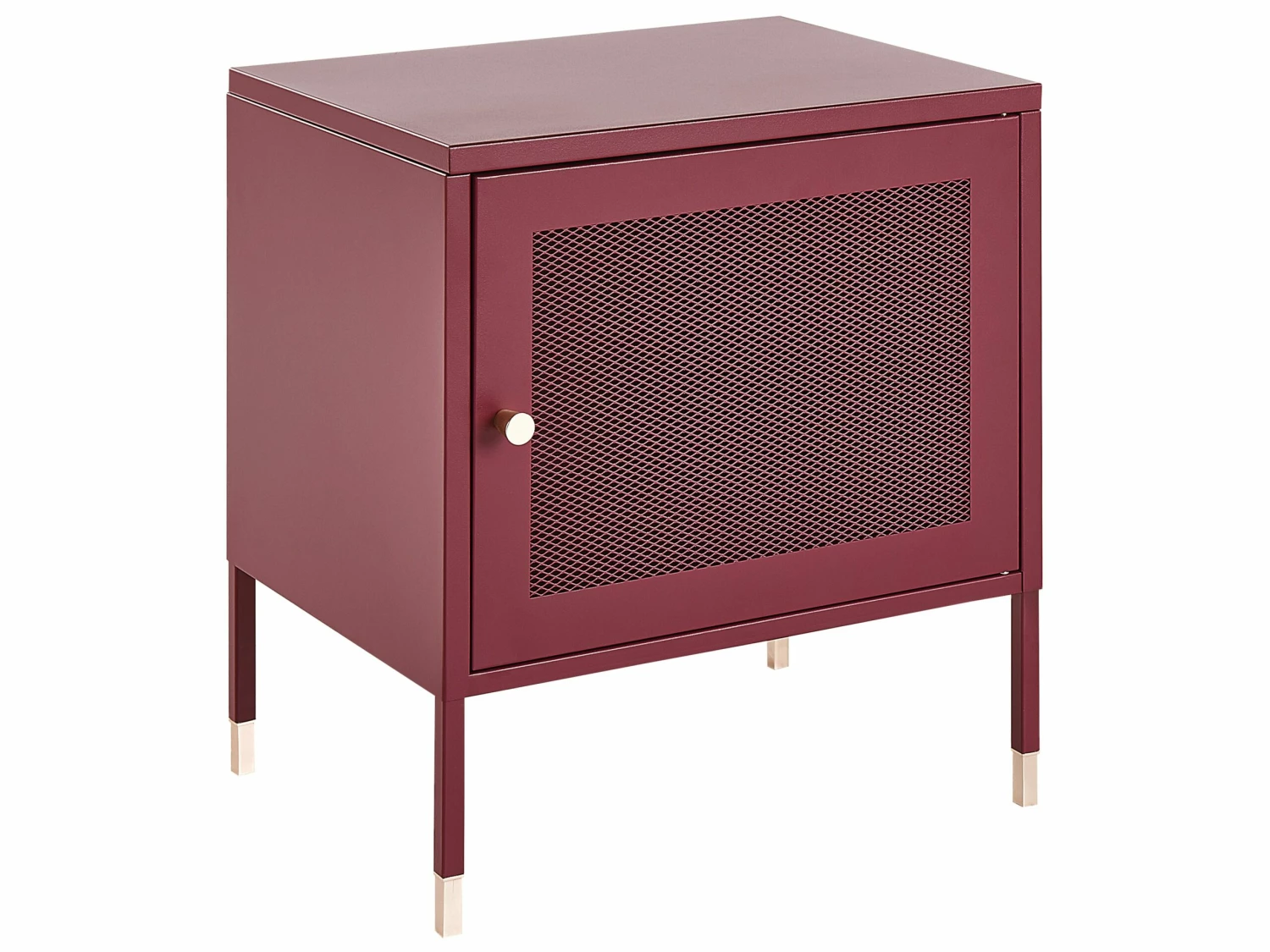 Nachttisch Metall Dunkelrot 45 X 35 X 51 Cm OSSETT