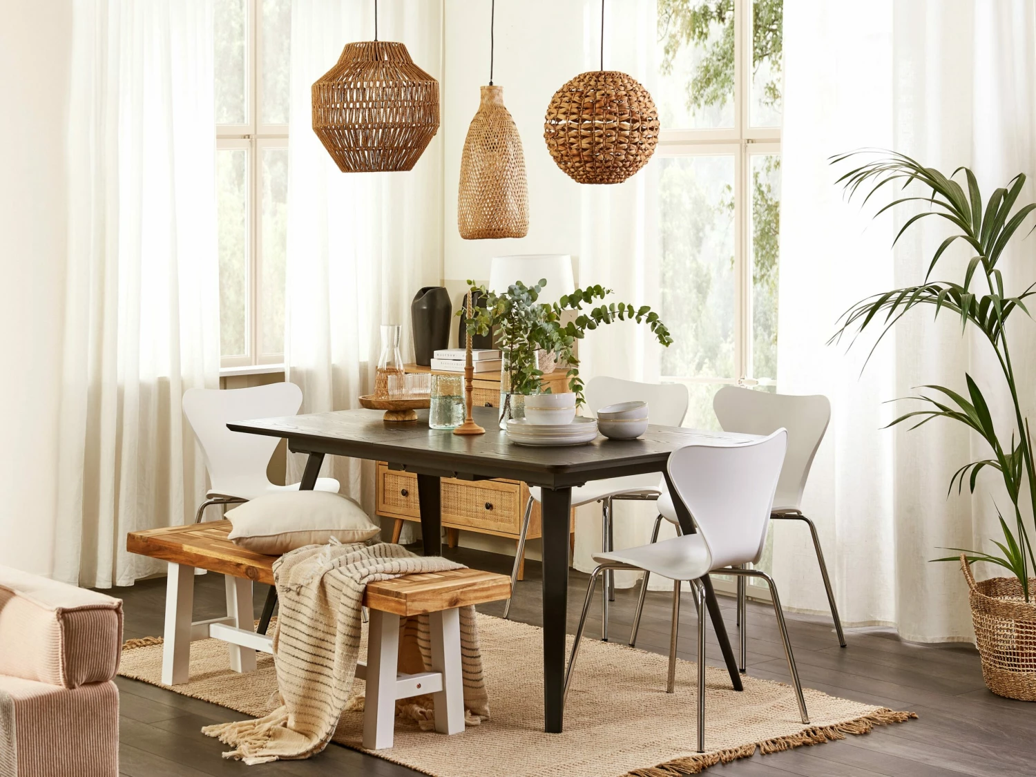 Esszimmerstuhl Weiß 2er Set BOONVILLE – Bild 4