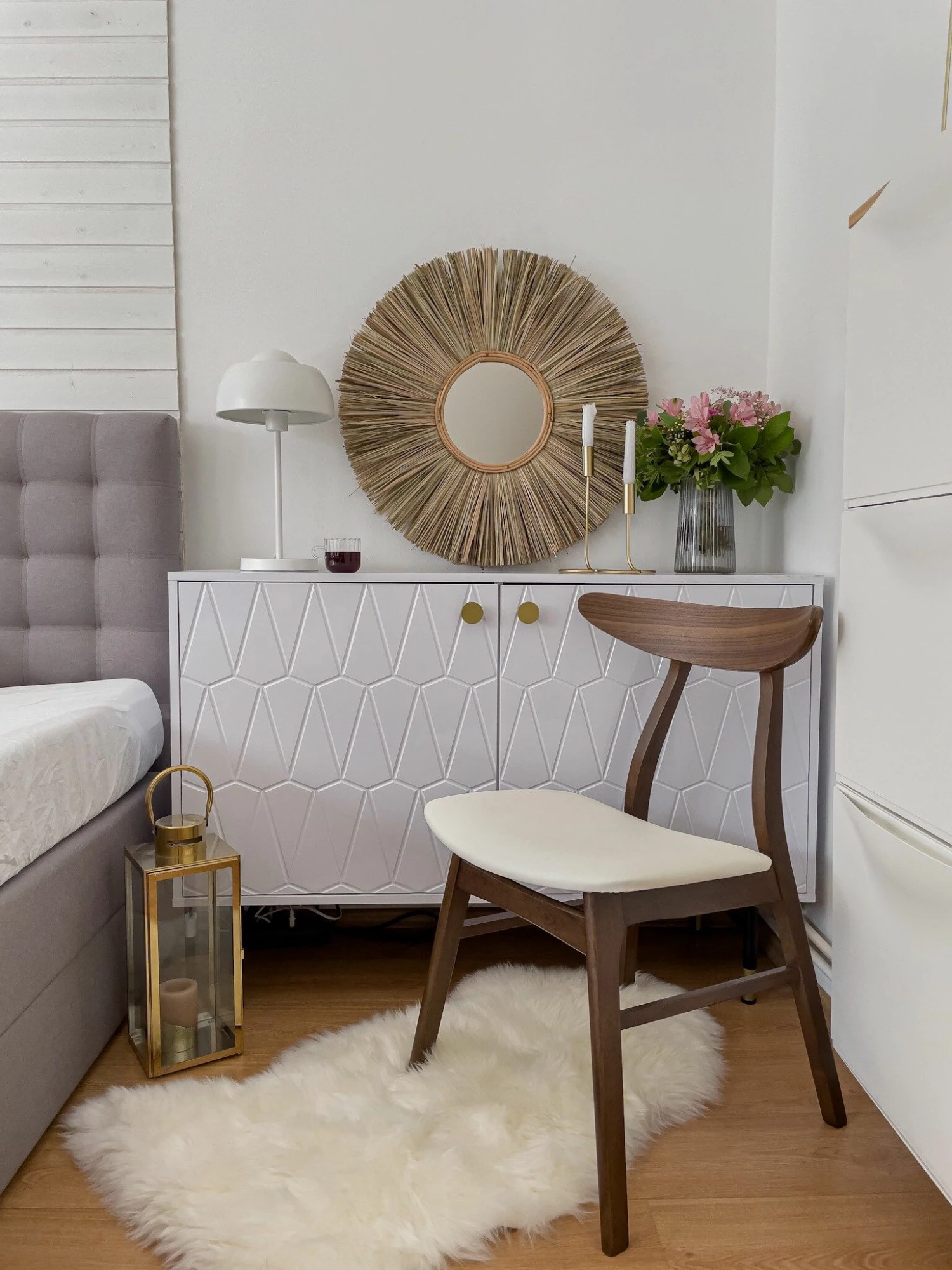 Esszimmerstuhl Gummibaumholz / Kunstleder Weiß 2er Set LYNN – Bild 10