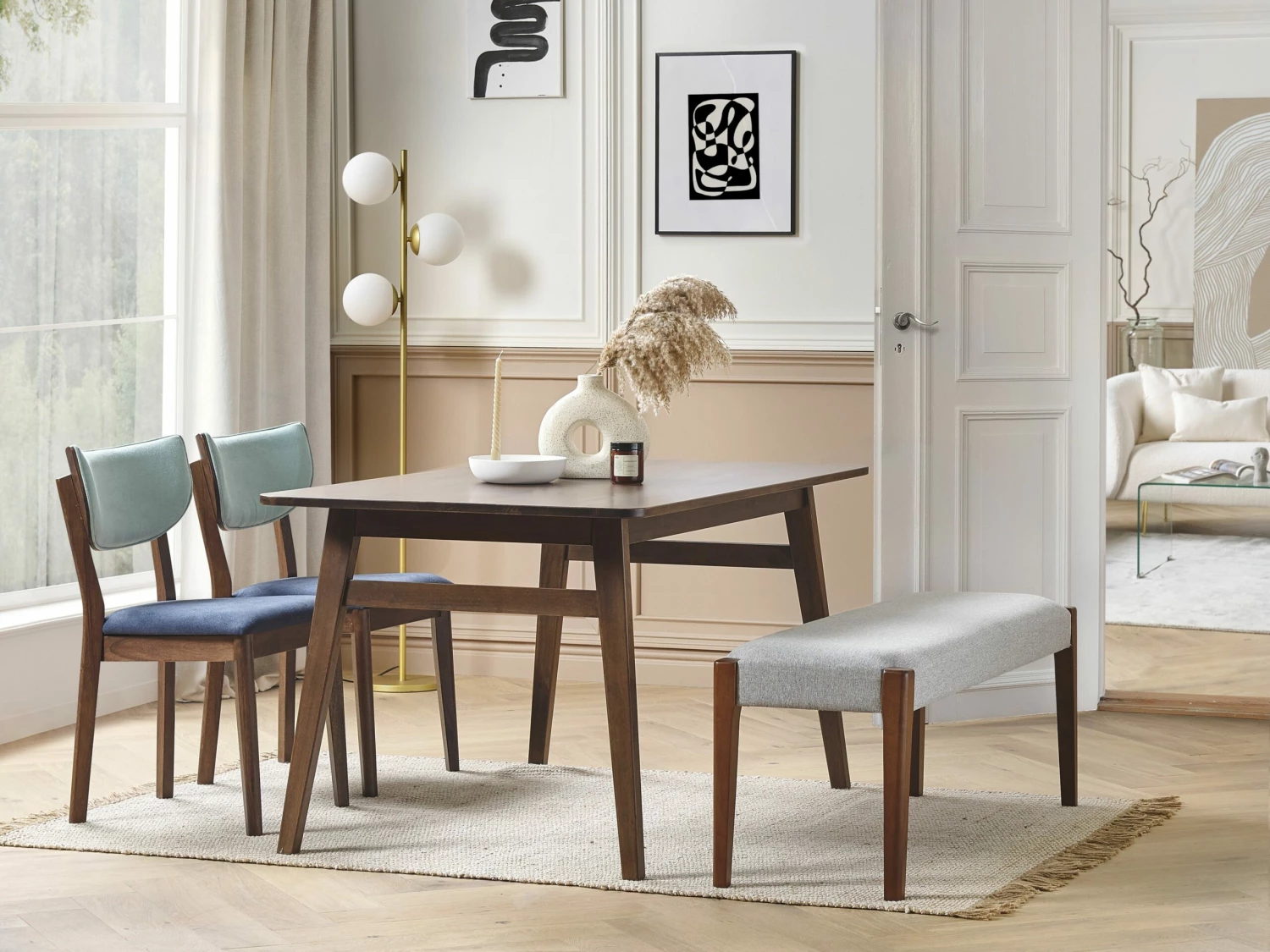 Esstisch Holz Dunkelbraun 140 X 85 Cm VENTERA – Bild 2