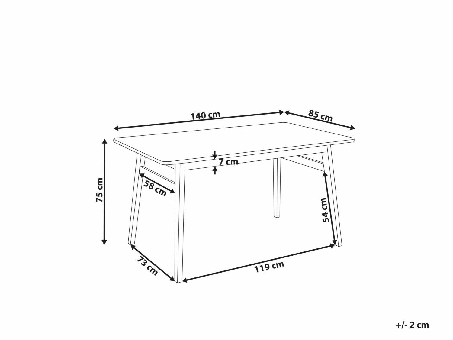 Esstisch Holz Dunkelbraun 140 X 85 Cm VENTERA – Bild 7