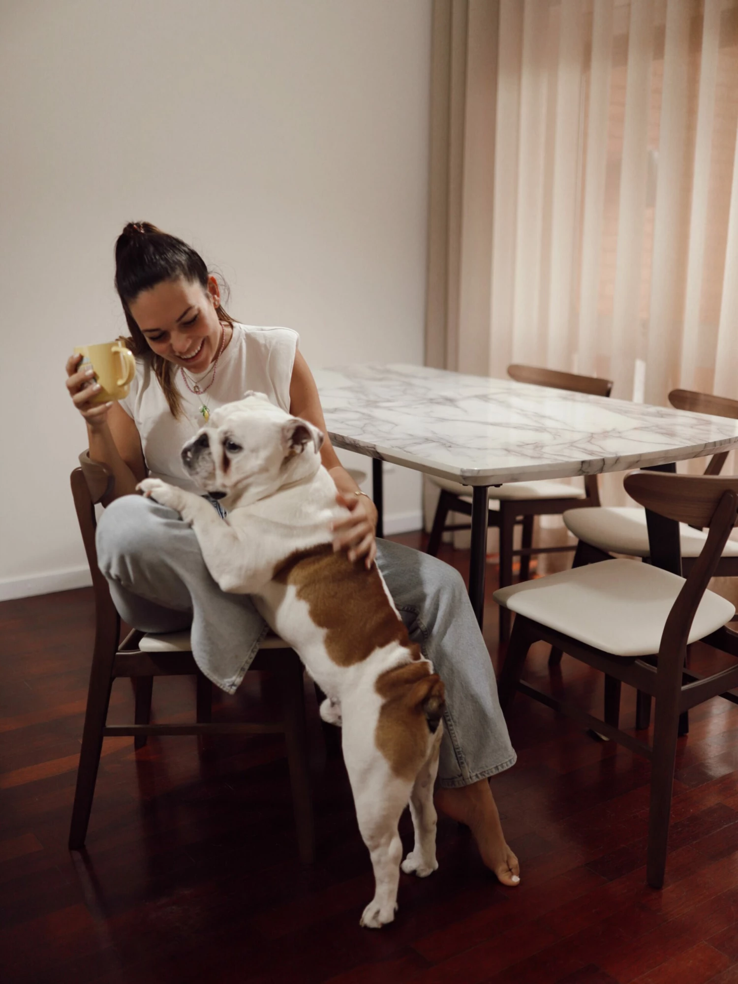 Esstisch Marmor Optik Weiß / Schwarz 160 / 200 X 90 Cm Ausziehbar MOSBY – Bild 4